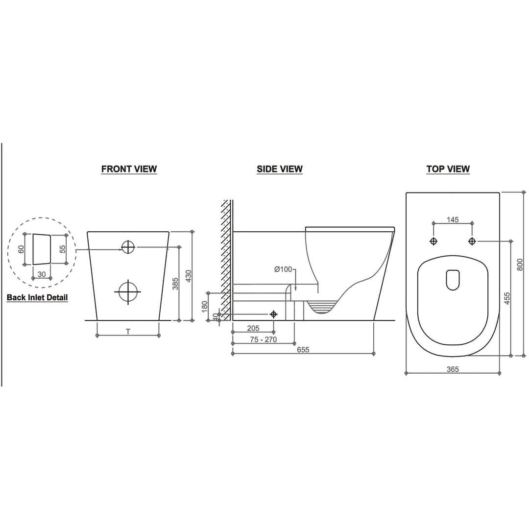 SUPERCARE Toilet Suite - Blue Bathware 