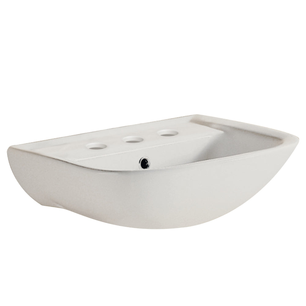 Fienza RAK Lara Ivory Wall Basin, 3 Tap Holes