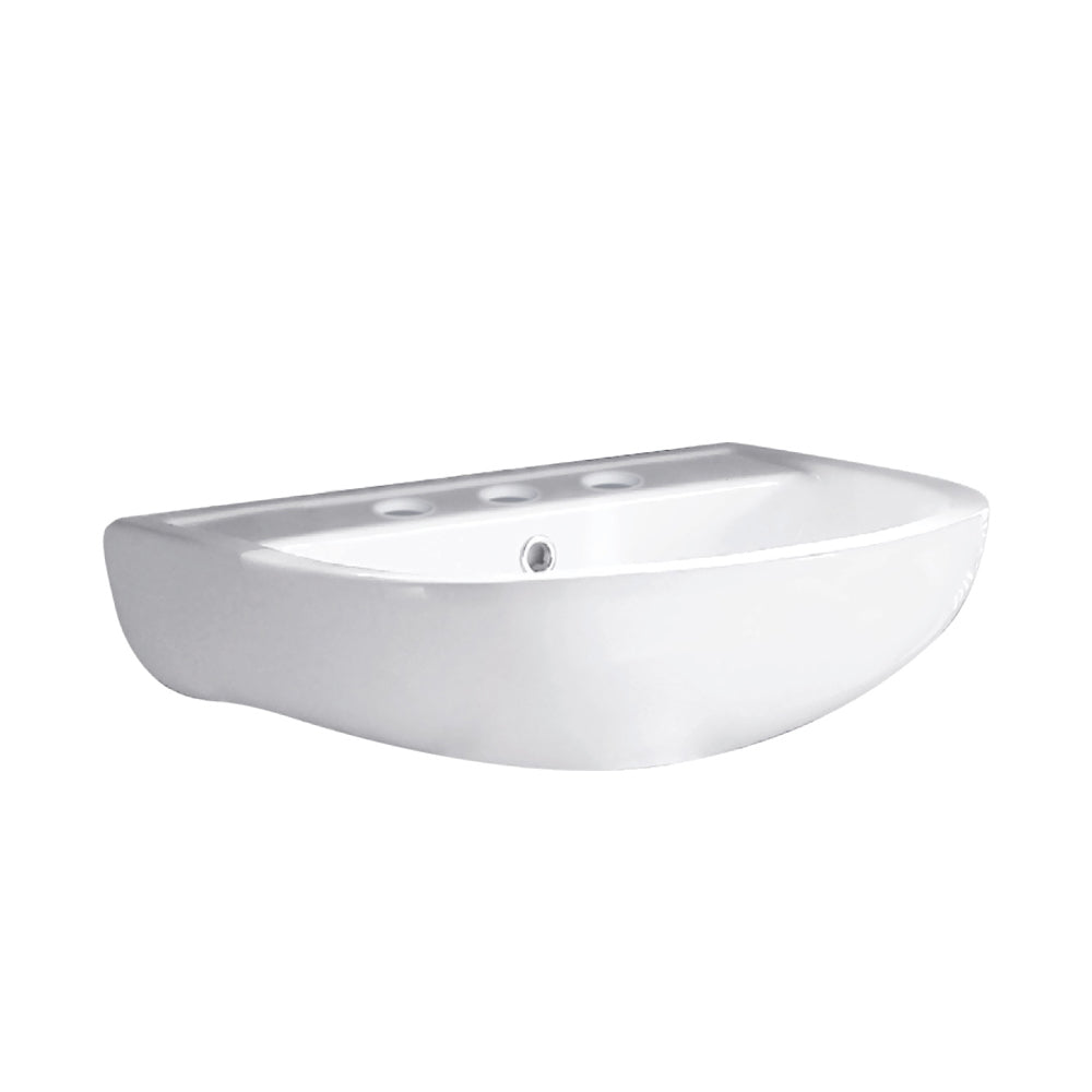 Fienza RAK Compact 450 Wall Basin, 3 Tap Holes
