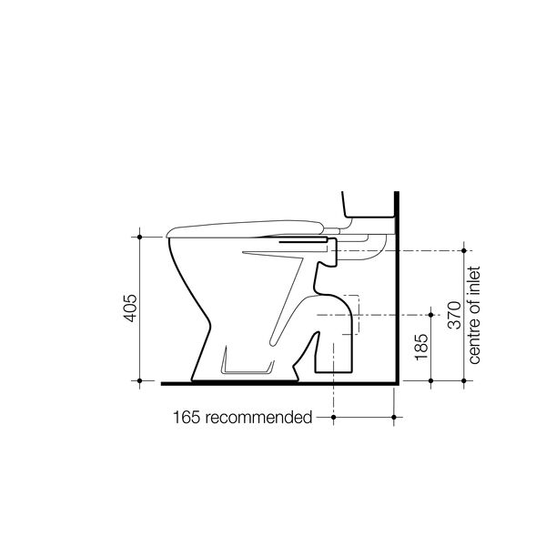 Caroma Concorde Exposed Connector P Trap Pan