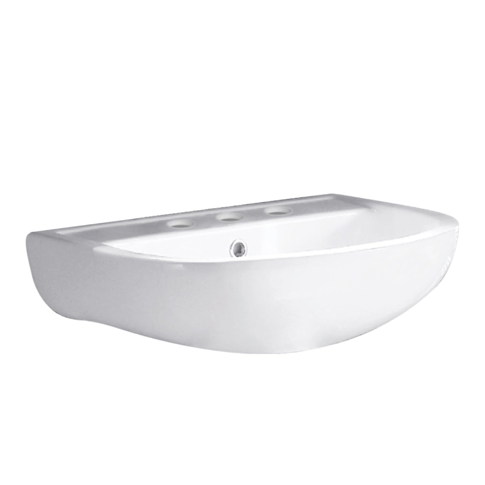 Fienza RAK Compact 550 Wall Basin, 3 Tap Holes