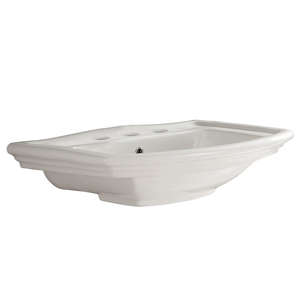 Fienza RAK Washington Ivory Wall Basin, 3 Tap Holes