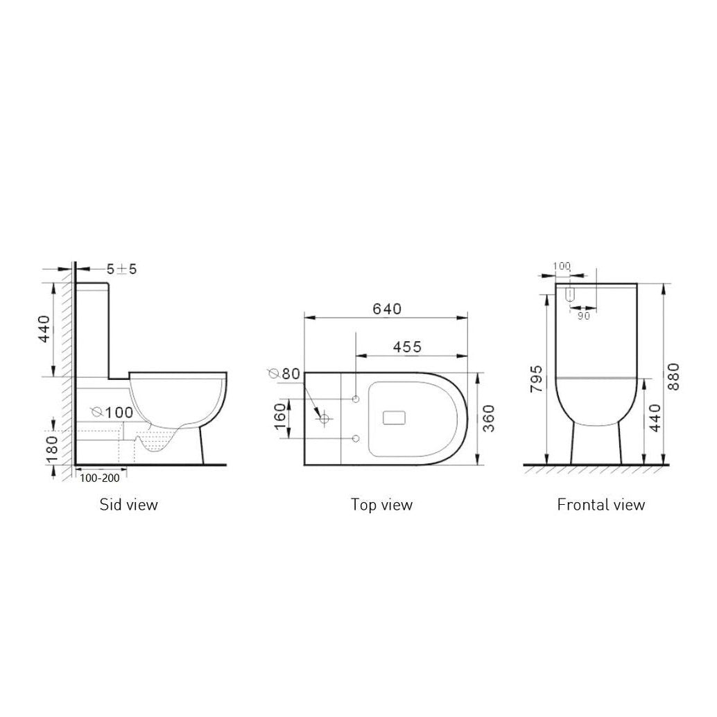 BIANCO-II Care Toilet Suite - Blue Bathware 