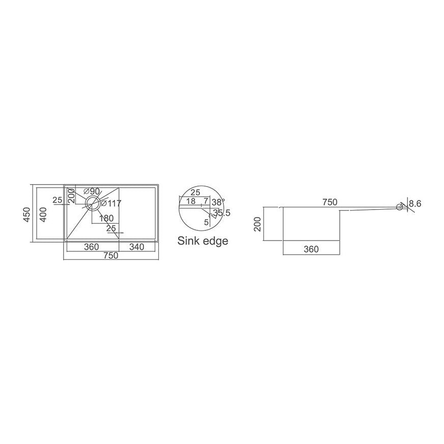 SS 7545R - Blue Bathware 