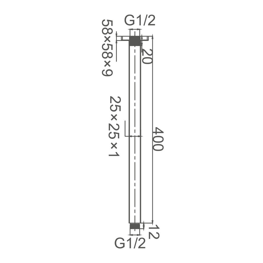 DOCCIA 400 Round Ceiling Dropper (SH G009)