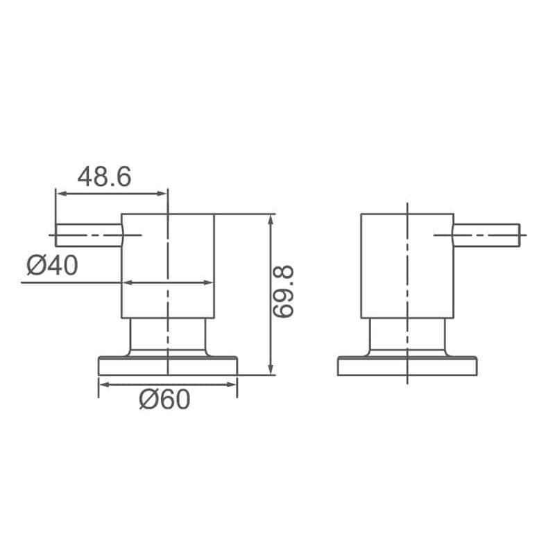JESS Wall Tap Assembly WT 401/HANDLE - Blue Bathware 