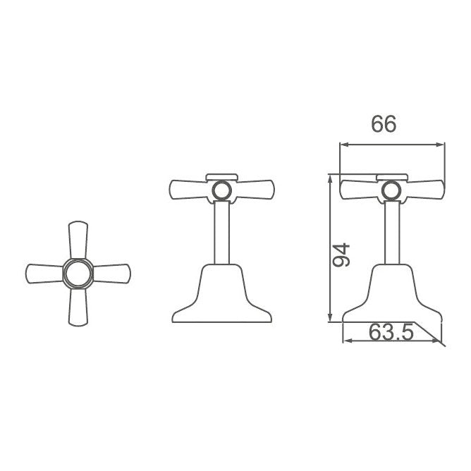 BATHMATES Wall Top Assembly (WT 201/HDL)