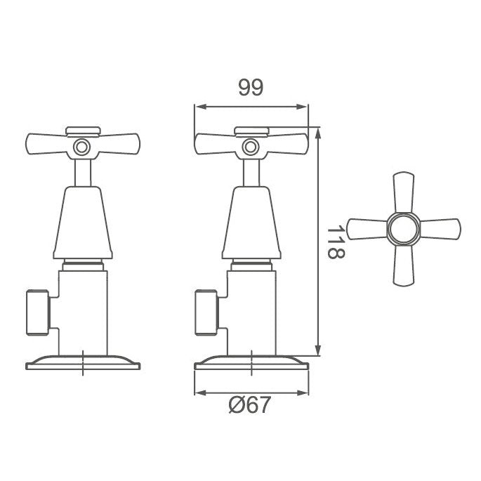 BATHMATES Washing Machine Taps (WT 203)