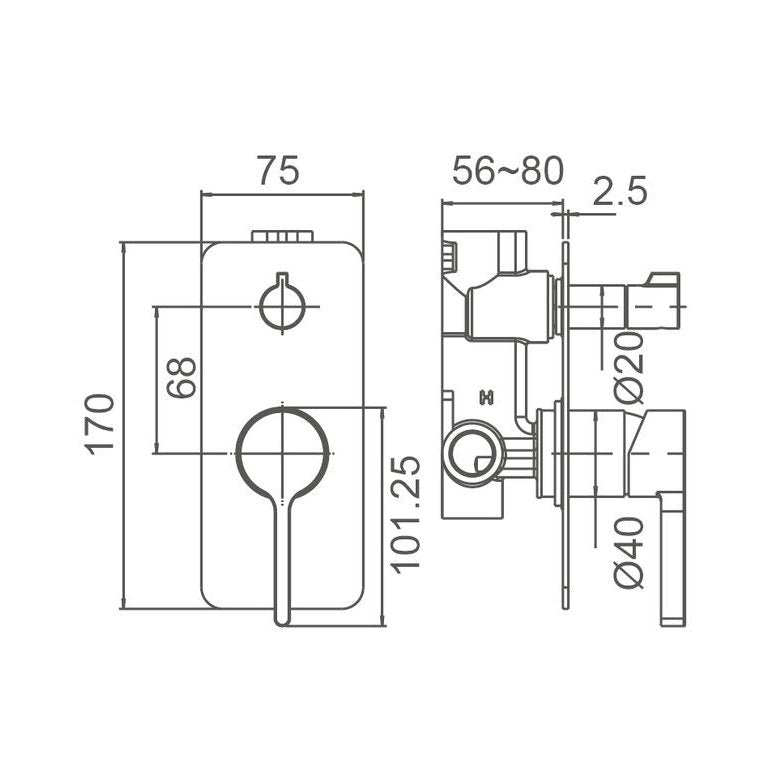 KENZO Diverter Mixer (WT 6509)