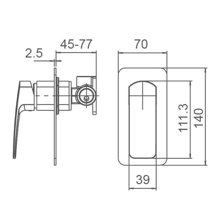 BRAVO-II Shower Mixer (WT 3508)