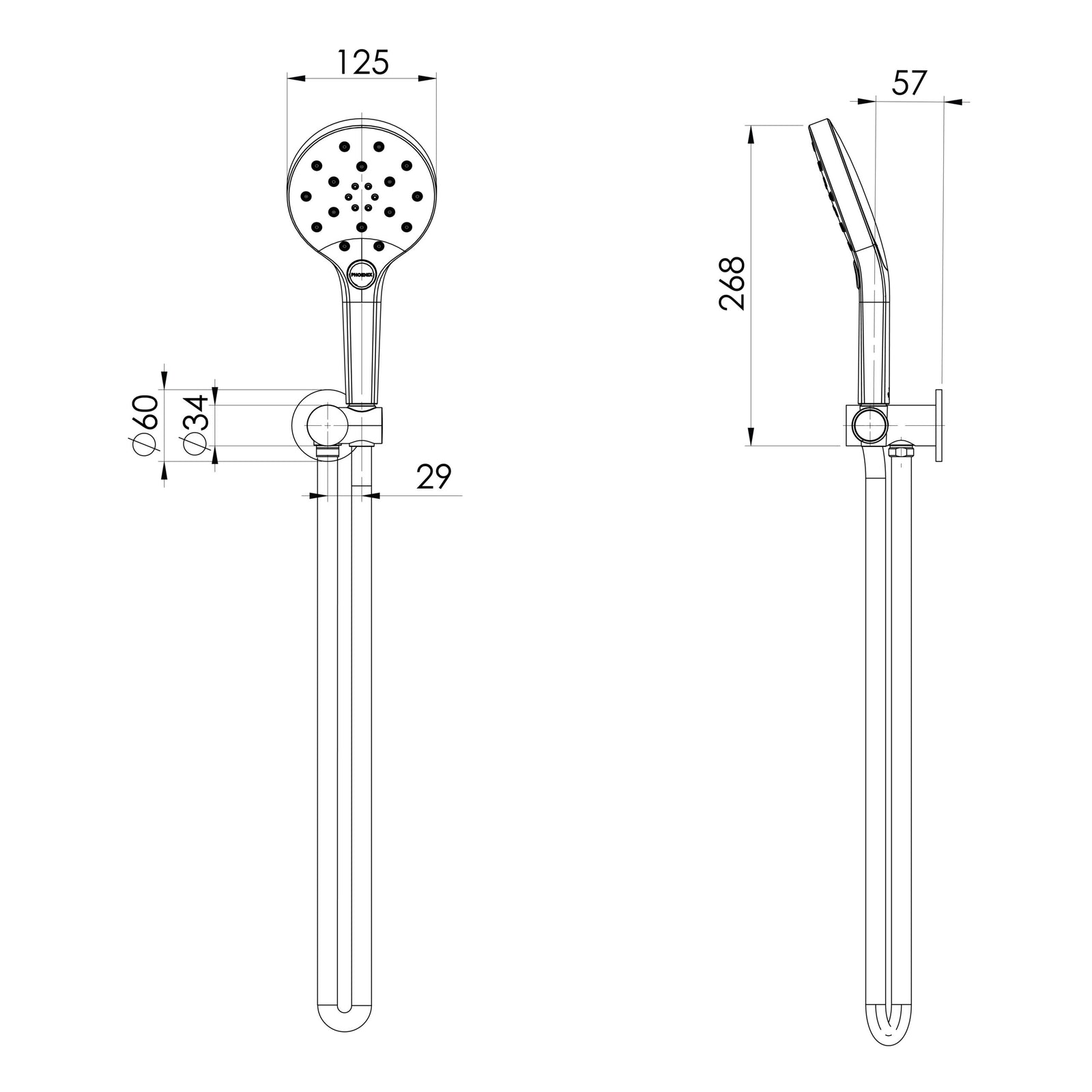 Phoenix Ormond Hand Shower – 4 Star