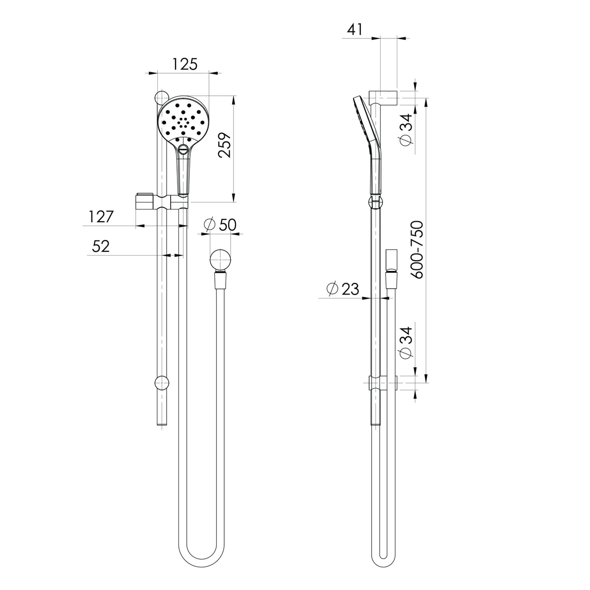 Phoenix Ormond Rail Shower – 4 Star