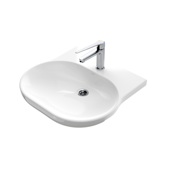 Caroma Opal® Sole Semi Recessed Basin 1TH