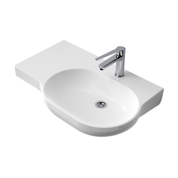 Caroma Opal® 720 LHS Wall Basin No Tap Hole