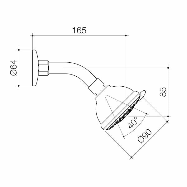 Stylus Venecia Multifunction Fixed Wall Shower