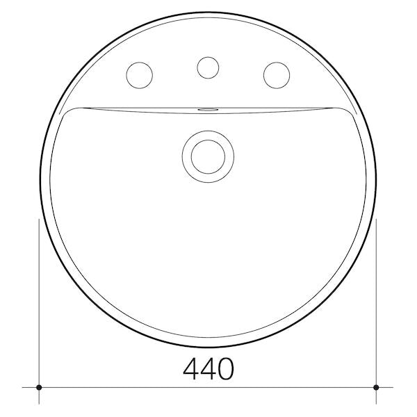 Caroma Orbis Inset Basin 1TH