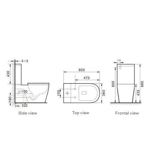 EXTRACARE Toilet Suite - Blue Bathware 