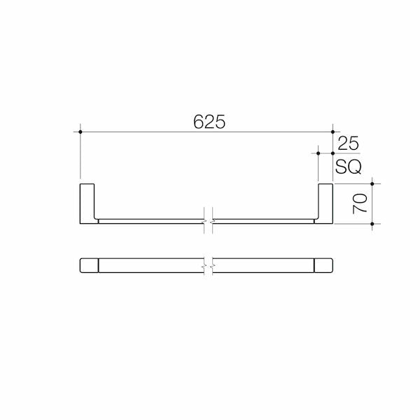 Dorf Epic Single Towel Rail - 600mm