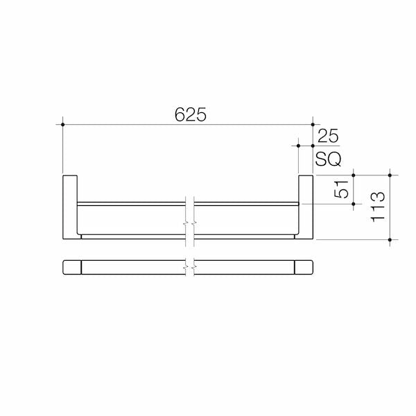Dorf Epic Double Towel Rail - 600mm