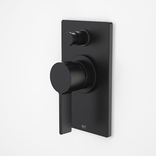 Dorf Enigma Bath/Shower Mixer with Diverter Black