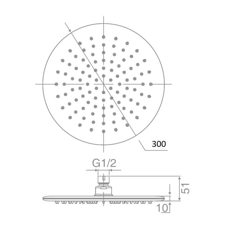 MONDO 300 Round Shower Head (SH RS300)