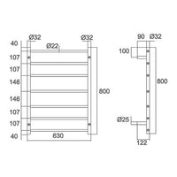 JESS Non Heated Towel Ladder