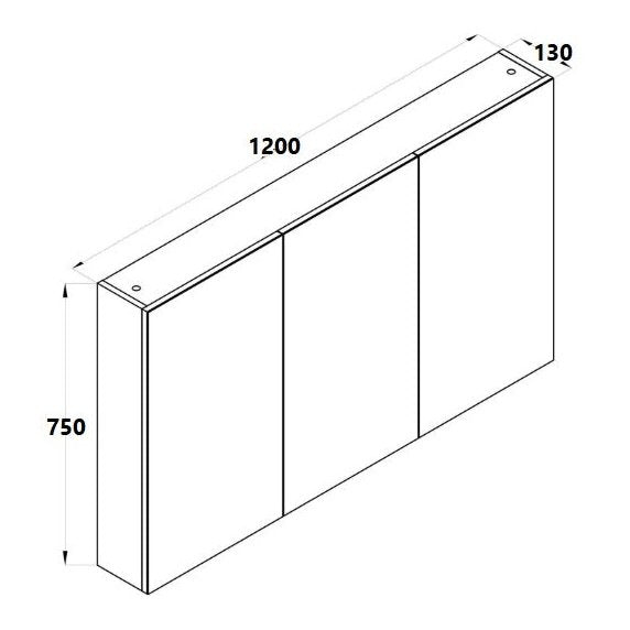 1200mm Mirror Cabinet (MIRO 120)