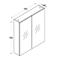 750/900/1200mm NEON LED Mirror Cabinet