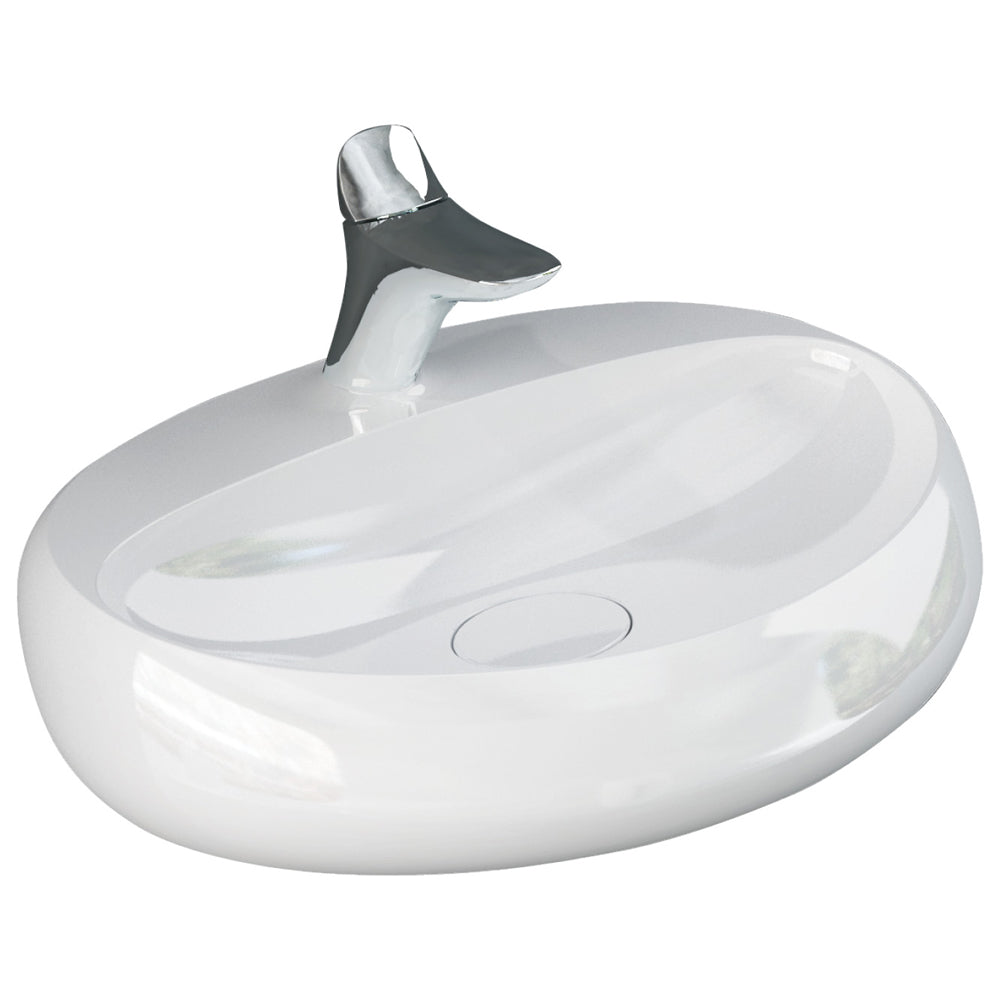 Fienza RAK Cloud 650 Wall Basin, Alpine Gloss White