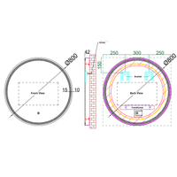 600/800mm ECLIPSE Round LED Mirror