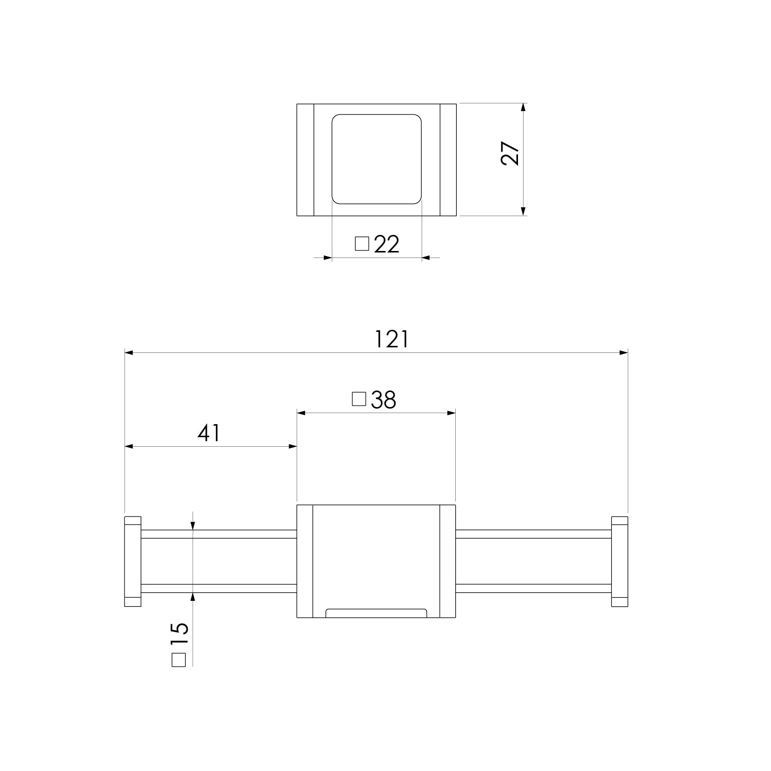 Phoenix Phoenix Vertical Rail Hook Square