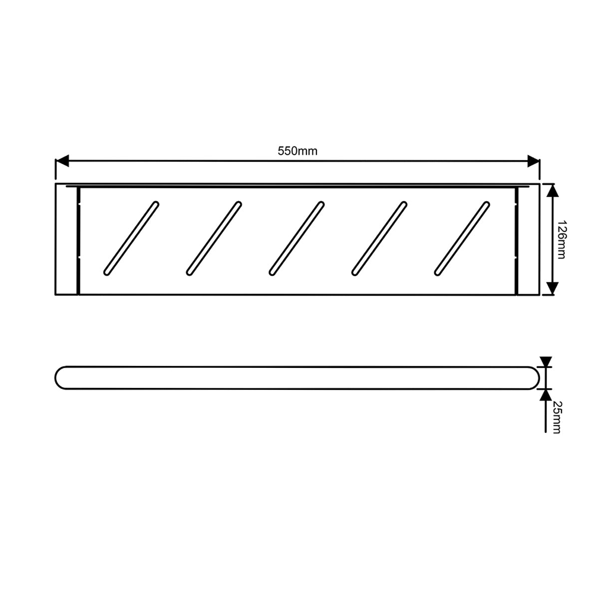 RUSHY BRUSHED BRASS SHELF