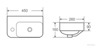 MILAN Wall Hung Basin (WB 4526W)