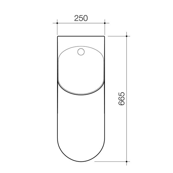 Caroma Cube CleanFlush® 0.8L Urinal Pan (with GermGard®)