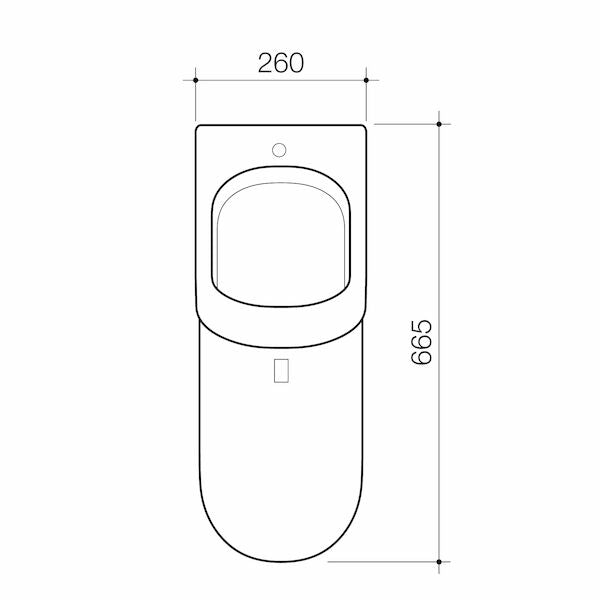 Caroma Cube 0.8L Electronic Urinal Series II Fit out Kit (with GermGard®)