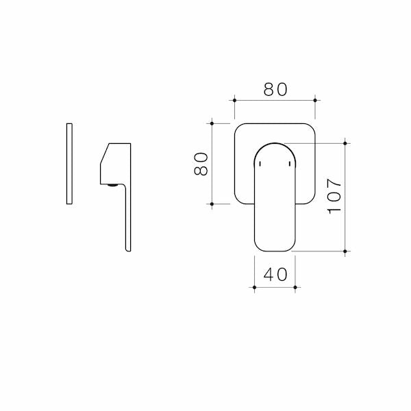 Caroma Luna Bath/Shower Mixer Trim Kit