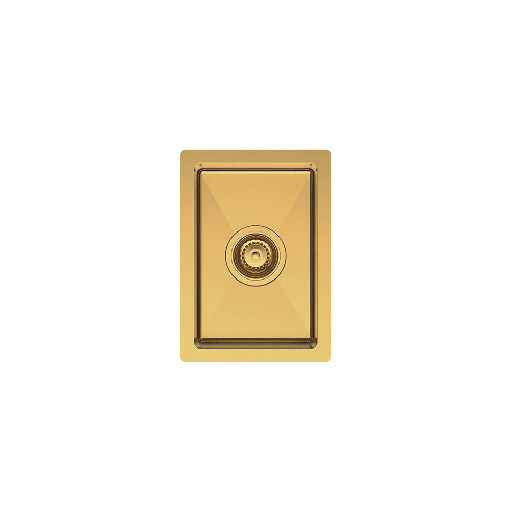 Fienza Hana 10L Single Kitchen Sink - Rugged Brass
