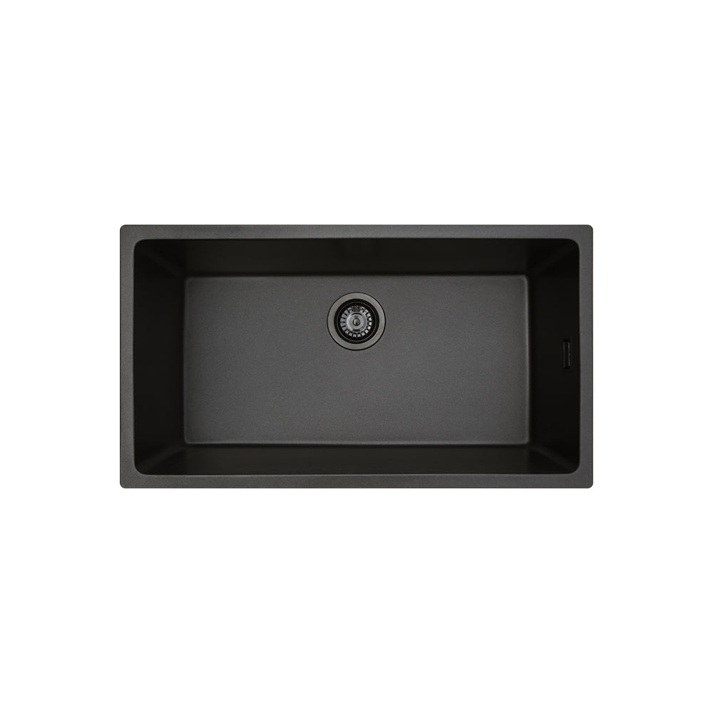 Kuro Granite 59L Single Bowl Kitchen Sink, Matte Black