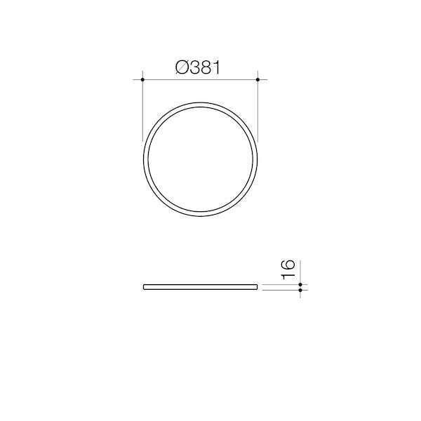 Caroma Liano II 400mm Round Basin Dress Ring  PVD