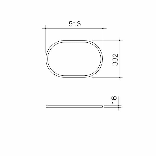 Caroma Liano II 530mm Pill Basin Dress Ring  PVD