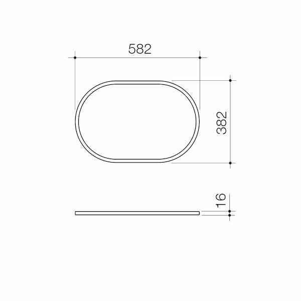 Caroma Liano II 600mm Pill Dress Ring  PVD