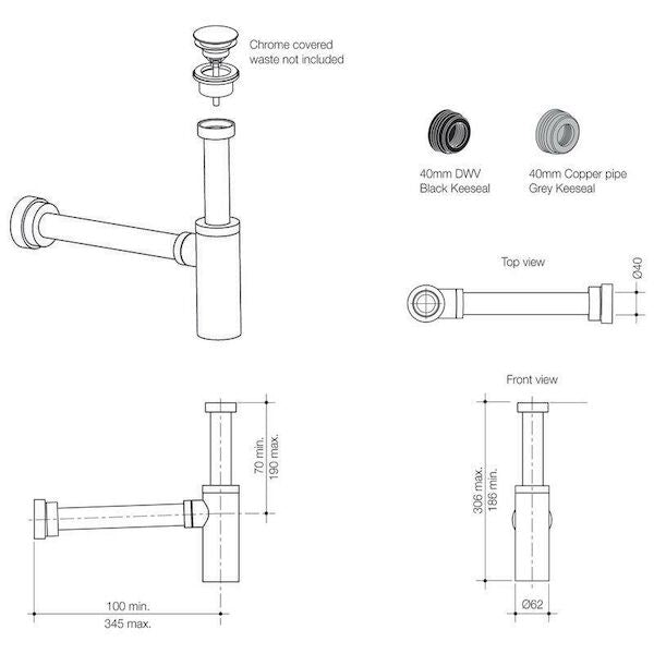 Caroma 40mm Bottle Trap