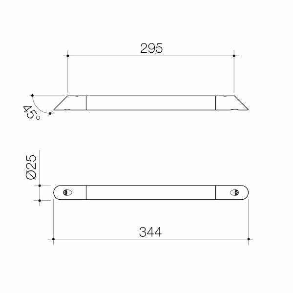Caroma Opal® Support Corner Shower Support Rail
