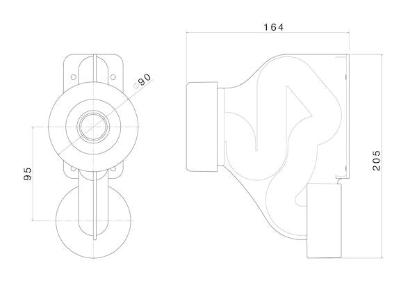 Caroma 0.8L CUBE SIPHONIC TRAP