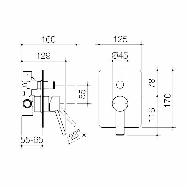 Dorf Villa Bath/Shower Mixer with Diverter