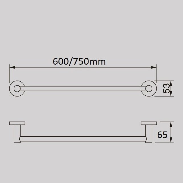 JESS 600mm Single Towel Rail