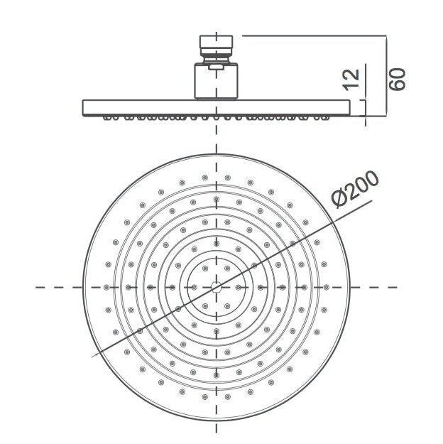 DOCCIA 200 Round Shower Head