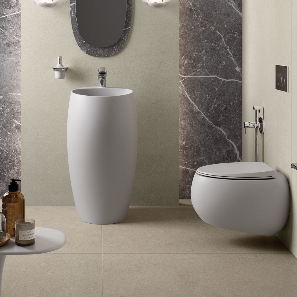 Fienza RAK Cloud Wall-Hung Toilet Suite, Matte White