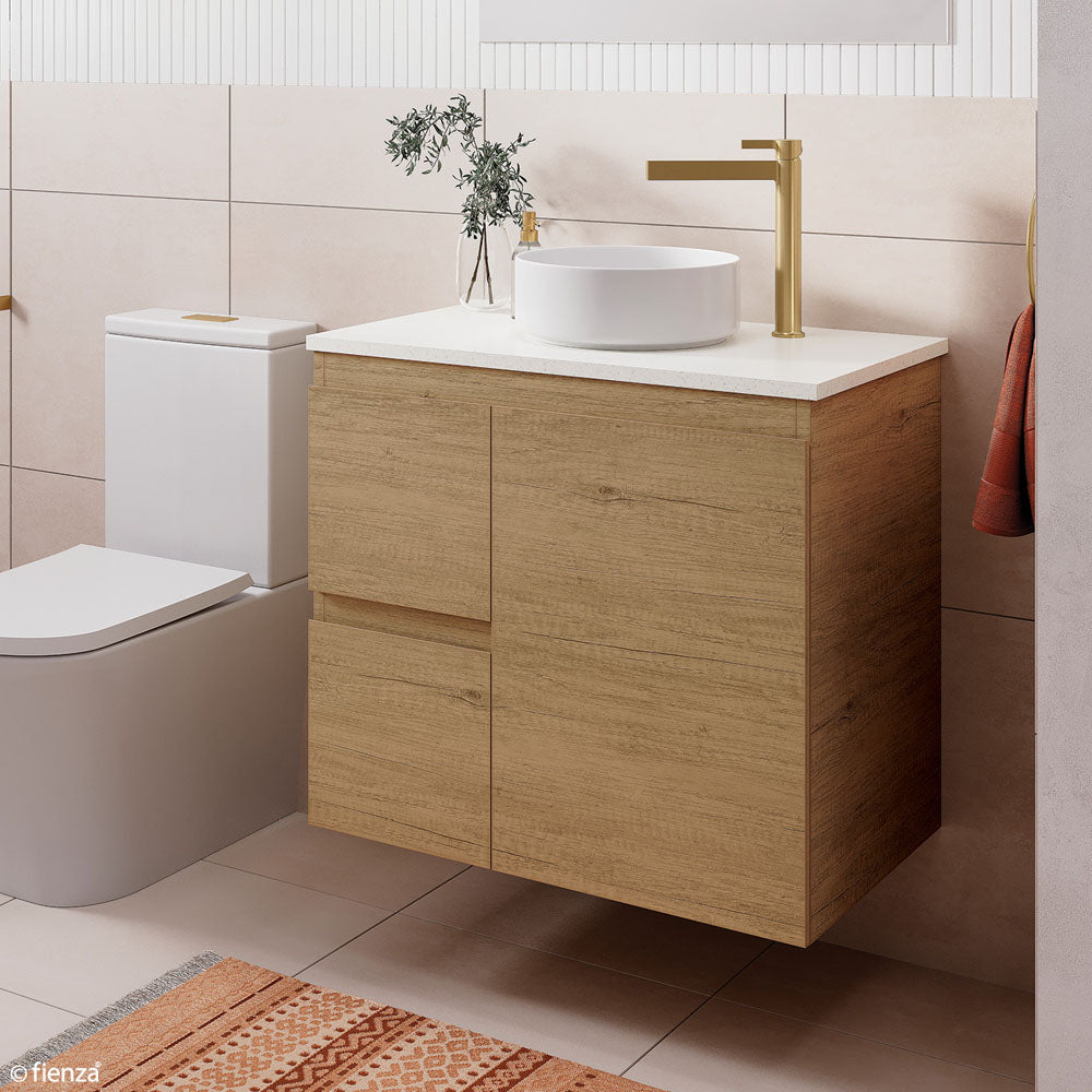 Edge Scandi Oak 750 Wall-Hung Cabinet, Left Hand Drawers
