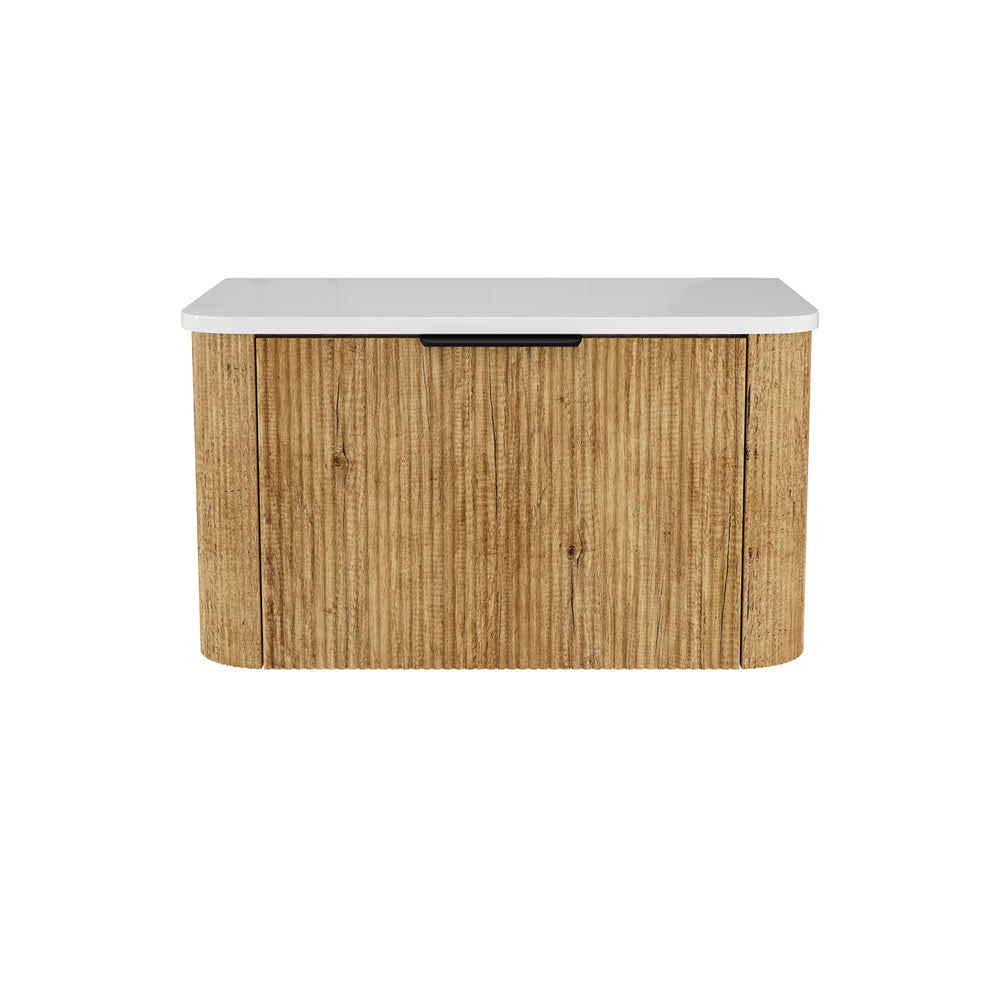 Minka Curved Scandi Oak 750 Wall Hung Cabinet